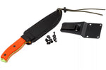 Couteau Esee 6 ESEE-6P-VG lame carbone venom green 16,5cm manche G10 orange + étui