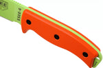 Couteau Esee 6 ESEE-6P-VG lame carbone venom green 16,5cm manche G10 orange + étui