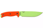 Couteau Esee 6 ESEE-6P-VG lame carbone venom green 16,5cm manche G10 orange + étui