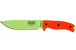 Couteau Esee 6 ESEE-6P-VG lame carbone venom green 16,5cm manche G10 orange + étui