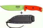 Couteau Esee 6 ESEE-6P-VG lame carbone venom green 16,5cm manche G10 orange + étui