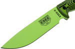 Couteau Esee 6 6PVG-007 lame acier carbone venom green 16,5cm manche G10 vert/noir + étui