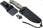 Couteau Esee 5 ESEE-5P-OD-E lame acier carbone vert 13,7cm manche micarta gris + étui