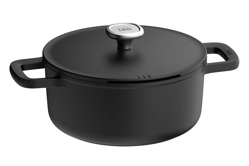 Faitout antiadhérent Berghoff Leo Phantom en aluminium recyclé 24cm avec couvercle et maniques