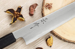 Couteau sujihiki japonais artisanal Kagekiyo Suri Urushi 27cm