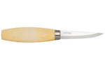 Couteau à sculpter Mora 106 lame carbone 8,2cm manche en bouleau + étui