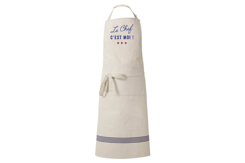 Tablier de cuisine Tissage de l'Ouest Joel fabriqué en France - Le Chef c'est moi