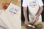 Tablier de cuisine Tissage de l'Ouest Joel fabriqué en France - Le Chef c'est moi