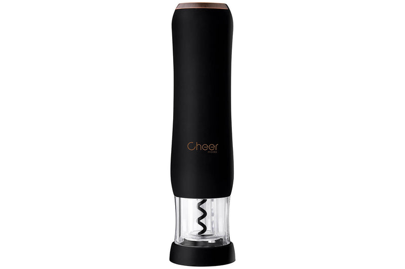 Tire-bouchon automatique rechargeable Cheer Moda Pure - Noir & Bronze