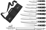 Mallette Sabatier Idéal Inox 100% forgés 7 couteaux fabrication française + 1 fourchette + 1 fusil