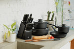 Bloc 12 couteaux Berghoff Leo Graphite en bois noir