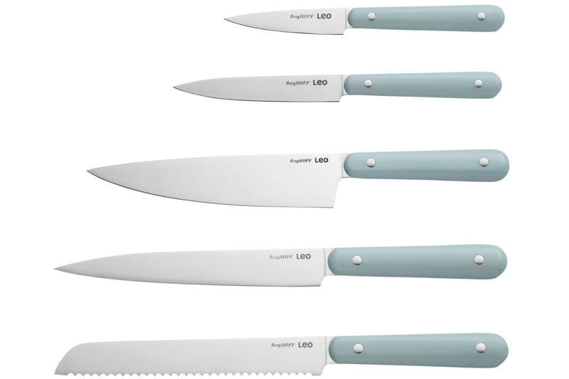 Set de 5 couteaux Berghoff Leo Glints Slate en acier inoxydable bleu