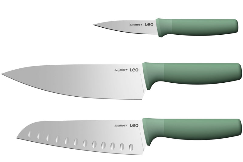 Set de 3 couteaux Berghoff Leo Forest en acier inox et polypropylène vert
