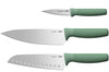 Set de 3 couteaux Berghoff Leo Forest en acier inox et polypropylène vert