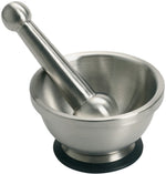 Mortier + pilon Mastrad tout inox avec base antidérapante