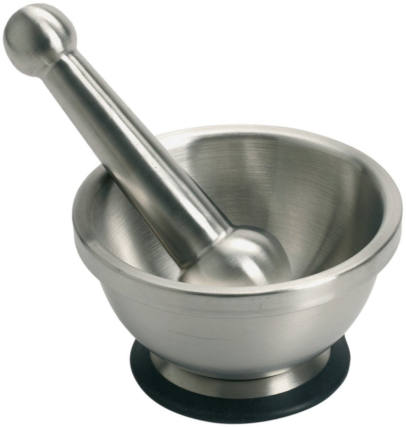 Mortier + pilon Mastrad tout inox avec base antidérapante