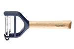 Éplucheur Opinel T-Duo bleu double lames microdentée et julienne manche en hêtre