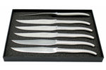 Coffret de 6 couteaux de table Laguiole Village Aéro en inox satiné