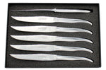 Coffret de 6 couteaux de table Laguiole Village Aéro en inox brillant