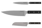 Set de 3 couteaux Berghoff Dina Gene en acier inoxydable noir