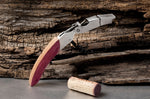 Tire-bouchon sommelier Ligne W Origine manche en chêne finition lie de vin