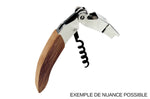 Tire-bouchon sommelier Ligne W Origine manche en chêne finition lie de vin