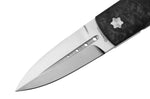 Couteau pliant Maserin DAGA 372.N manche en fibre de carbone et titanium marbrée noir 9,5cm