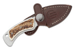 Couteau Maserin mini-trapper 924.CV2 lame inox 6,5cm et manche en bois de cerf 5,5cm avec étui