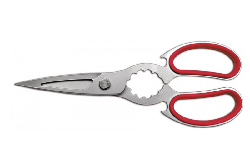 Ciseaux de cuisine Ambrogio Sanelli 21cm acier inoxydable manche rouge
