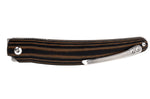 Couteau pliant CRKT Ancestor 5930.CR manche en G10 noir et marron 11,7cm