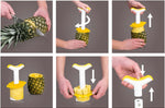 Coupe-ananas Vacu Vin 4863260 en polymère blanc