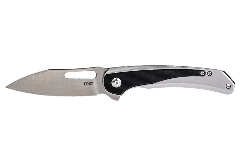 Couteau pliant CRKT Padawan 6075.CR manche acier inox et G10 noir 10,5cm + clip de poche