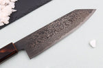 Couteau bunka 18cm japonais artisanal Nakamura Kaishin Ginsan Black Damas