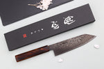 Couteau bunka 18cm japonais artisanal Nakamura Kaishin Ginsan Black Damas