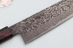 Couteau bunka 18cm japonais artisanal Nakamura Kaishin Ginsan Black Damas