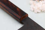 Couteau bunka 18cm japonais artisanal Nakamura Kaishin Ginsan Black Damas