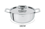Faitout Cristel Castel'Pro en acier inoxydable 18/10 5 ply - 16cm
