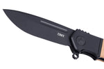 Couteau pliant CRKT Homefront K245BKP lame noire manche en G10 brun 9,8cm