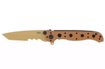 Couteau pliant CRKT M16-10DZ 1610DZ lame tanto semi-dentée manche en nylon / fibres de verre désert 10cm
