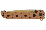Couteau pliant CRKT M16-10DZ 1610DZ lame tanto semi-dentée manche en nylon / fibres de verre désert 10cm