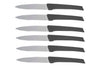 Coffret 6 couteaux Kiana de table lame inox 10,4cm manche gris anthracite