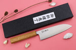 Couteau santoku japonais artisanal Wusaki Migaki G3 16,5cm