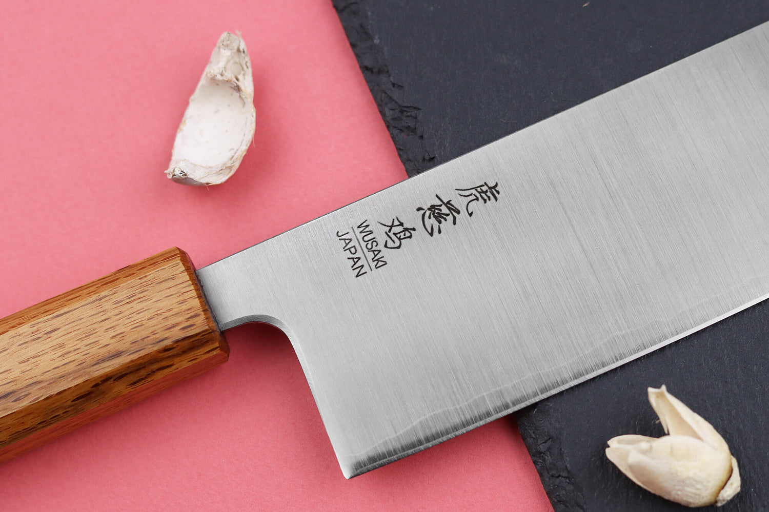 Couteau nakiri japonais artisanal Wusaki Migaki G3 16,5cm