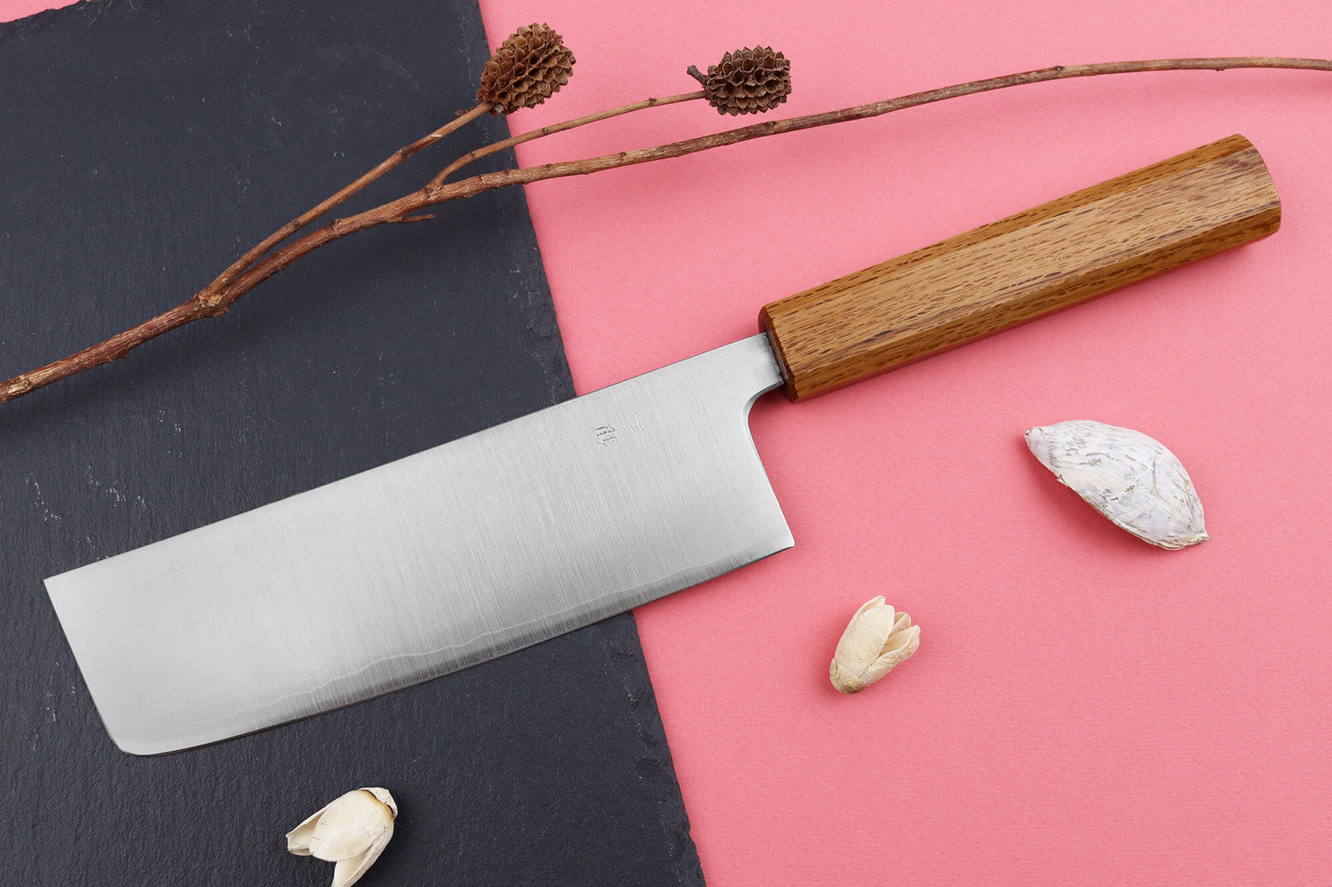 Couteau nakiri japonais artisanal Wusaki Migaki G3 16,5cm