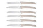 Coffret 6 couteaux Kiana de table lame inox 10,4cm manche ficelle