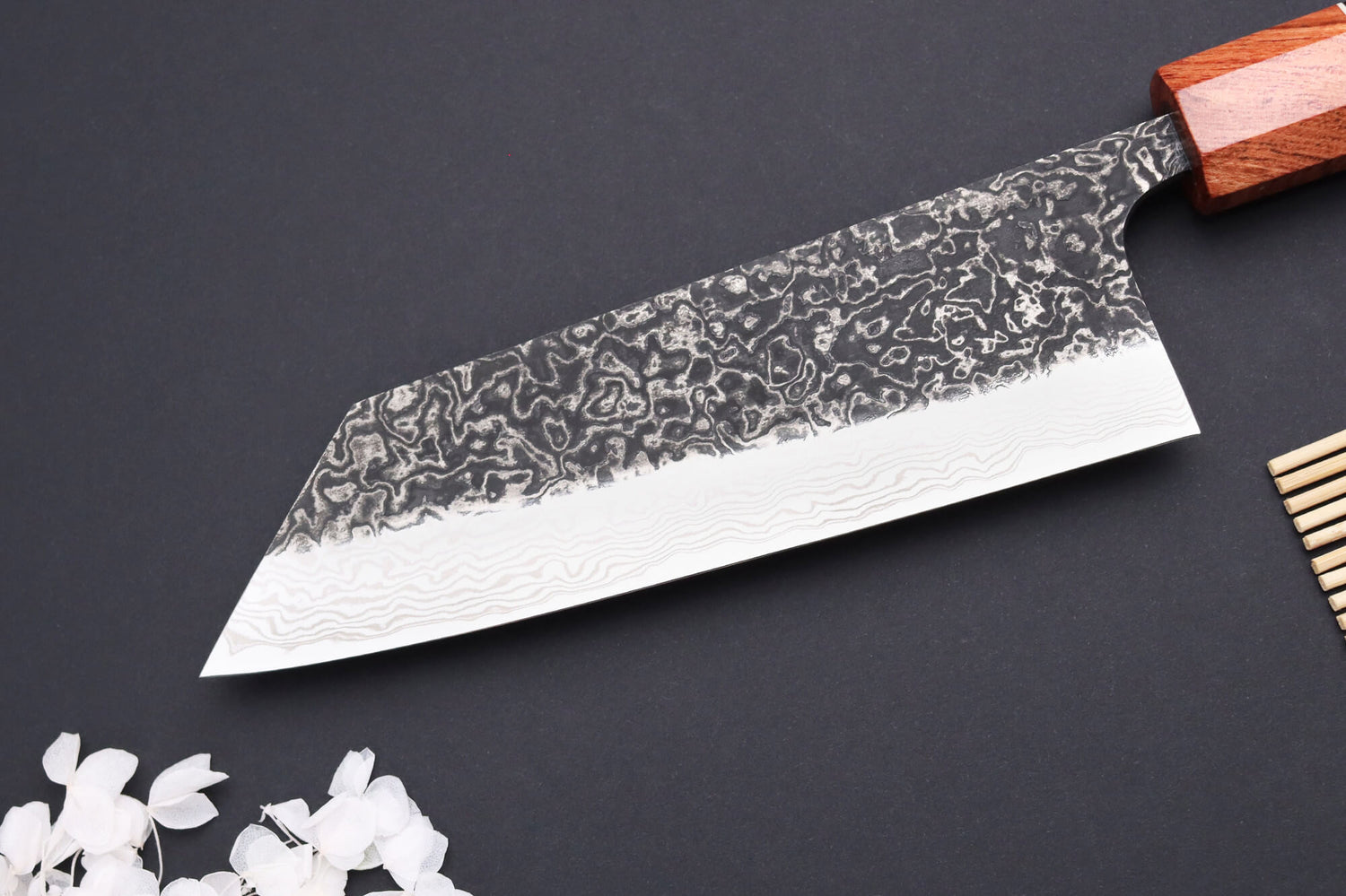 Couteau bunka 16,5cm japonais artisanal Masashi Yamamoto SLD Kuro damas