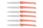 Coffret 6 couteaux Kiana de table lame inox 10,4cm manche terracotta