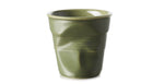 Tasse Revol Cappuccino Froissé 18cl en porcelaine Vert Garrigue