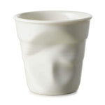 Tasse Revol Cappuccino Froissé 18cl en porcelaine Blanc Coquille