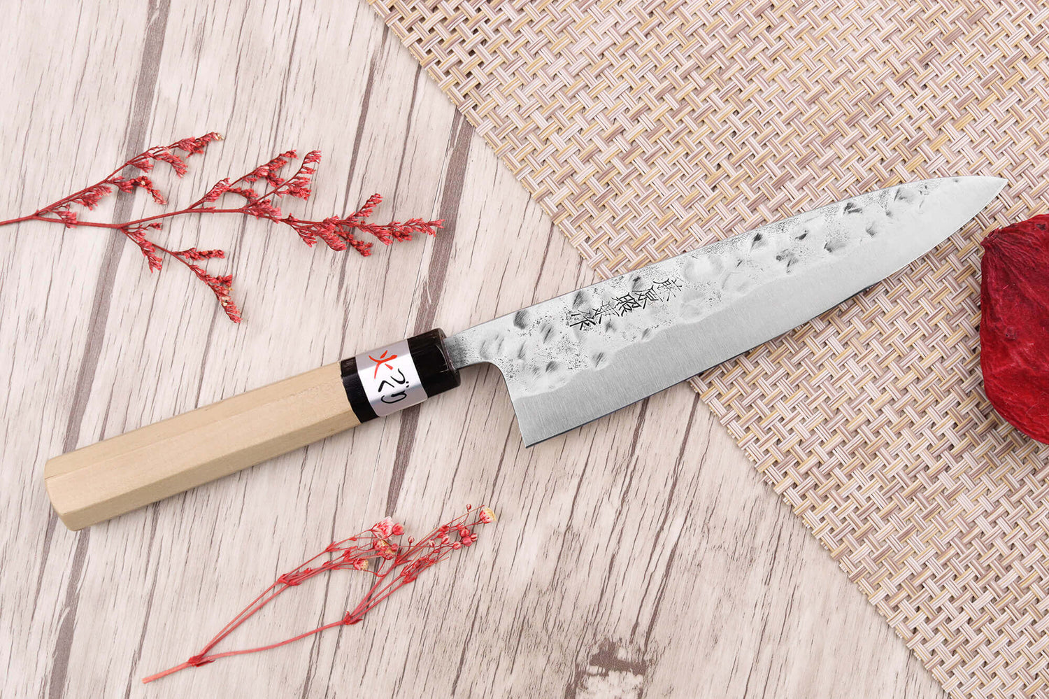 Couteau universel 15cm japonais artisanal Fujiwara Maboroshi manche en magnolia